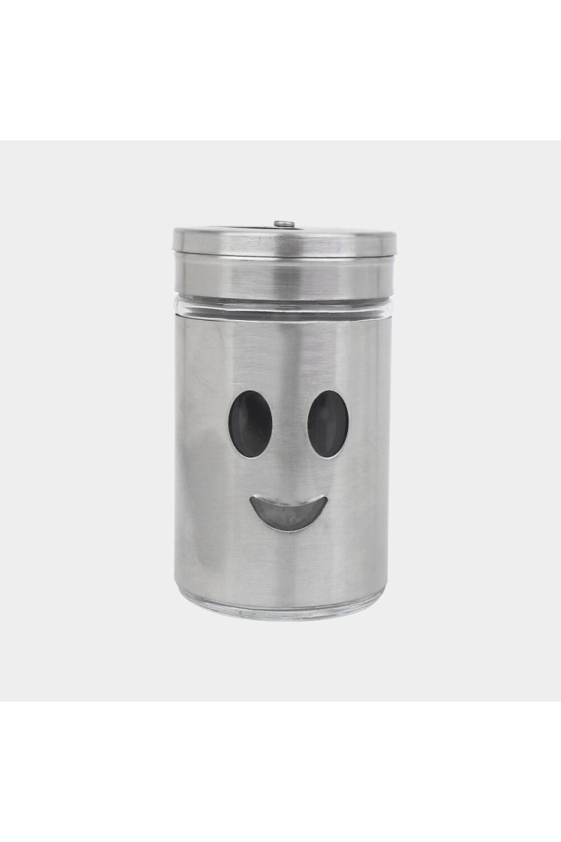 Home Finery                         Glass And Steel Salt Shaker