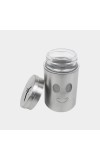 Home Finery                         Glass And Steel Salt Shaker