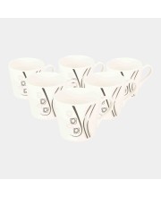 Home Finery                         150 ml Bone China Cup, Set of 6