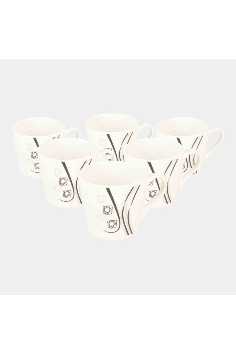 Home Finery                         150 ml Bone China Cup, Set of 6