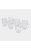 Home Finery                         220 ml Glass Mug Set of 6