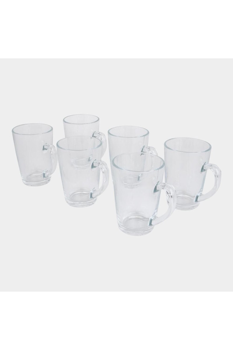 Home Finery                         220 ml Glass Mug Set of 6