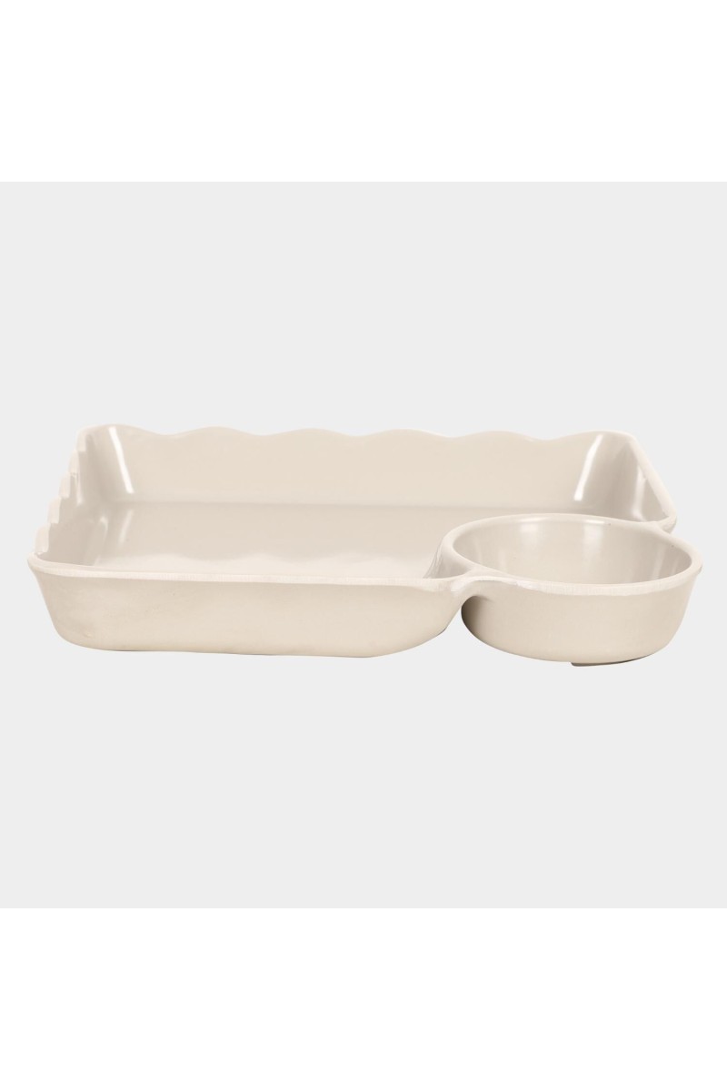 Home Finery                         Melamine Snack Plate, Bowl Partition