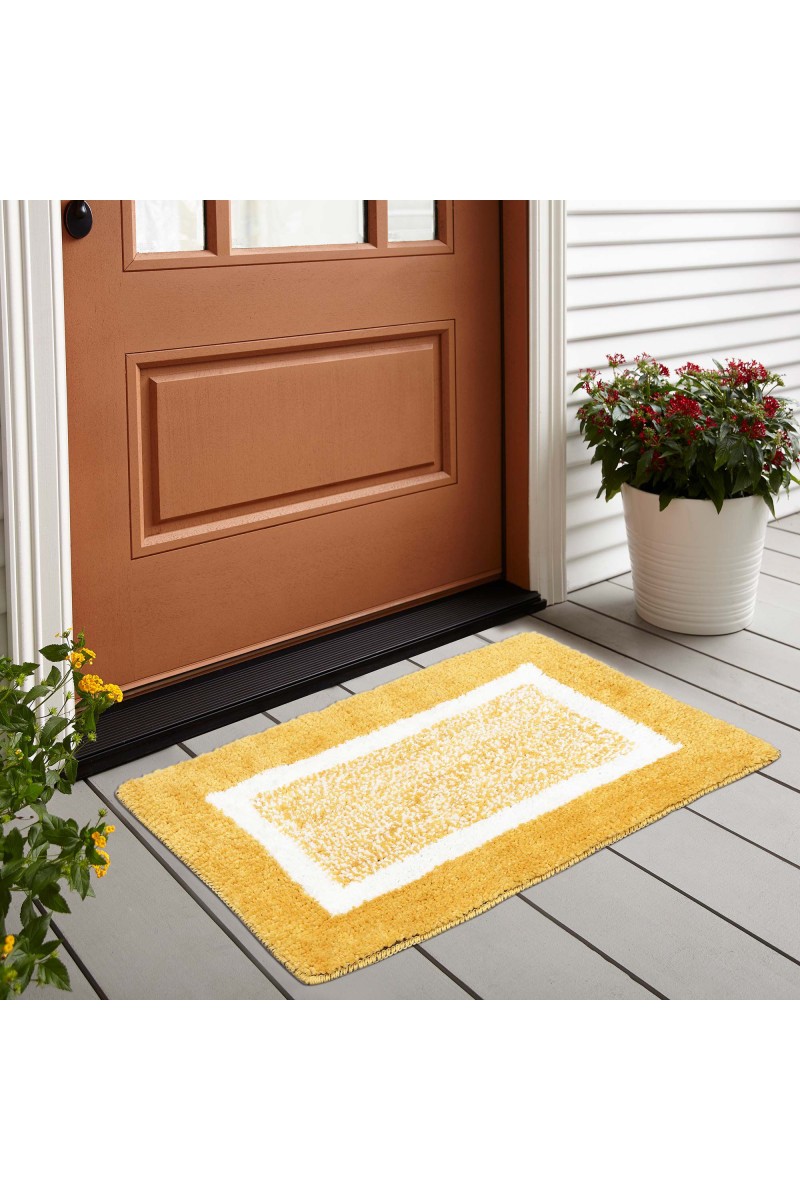 Home Beautiful                         Anti-Skid Yellow Polyester Door Mat