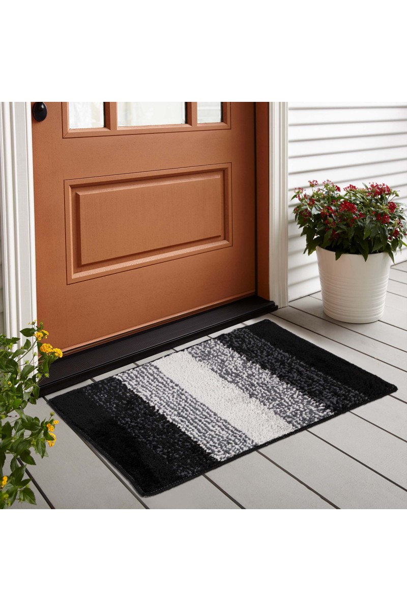 Home Beautiful                         Anti-Skid Grey Polyester Door Mat