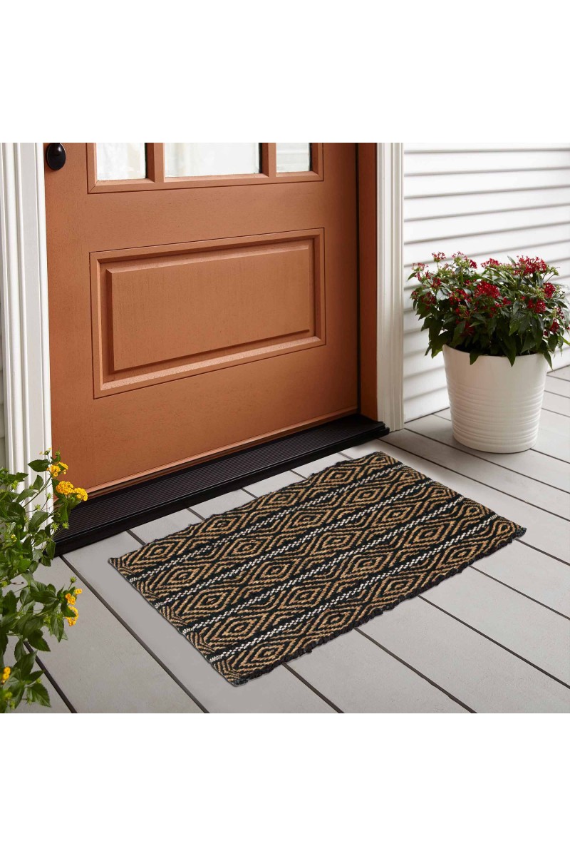 Home Beautiful                         Green Polyester Cotton Door Mat