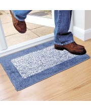 Home Beautiful                         Anti-Skid Blue Polyester Door Mat