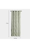 Home Beautiful                         5ft. Light Sage Green Printed Eyelet Curtains