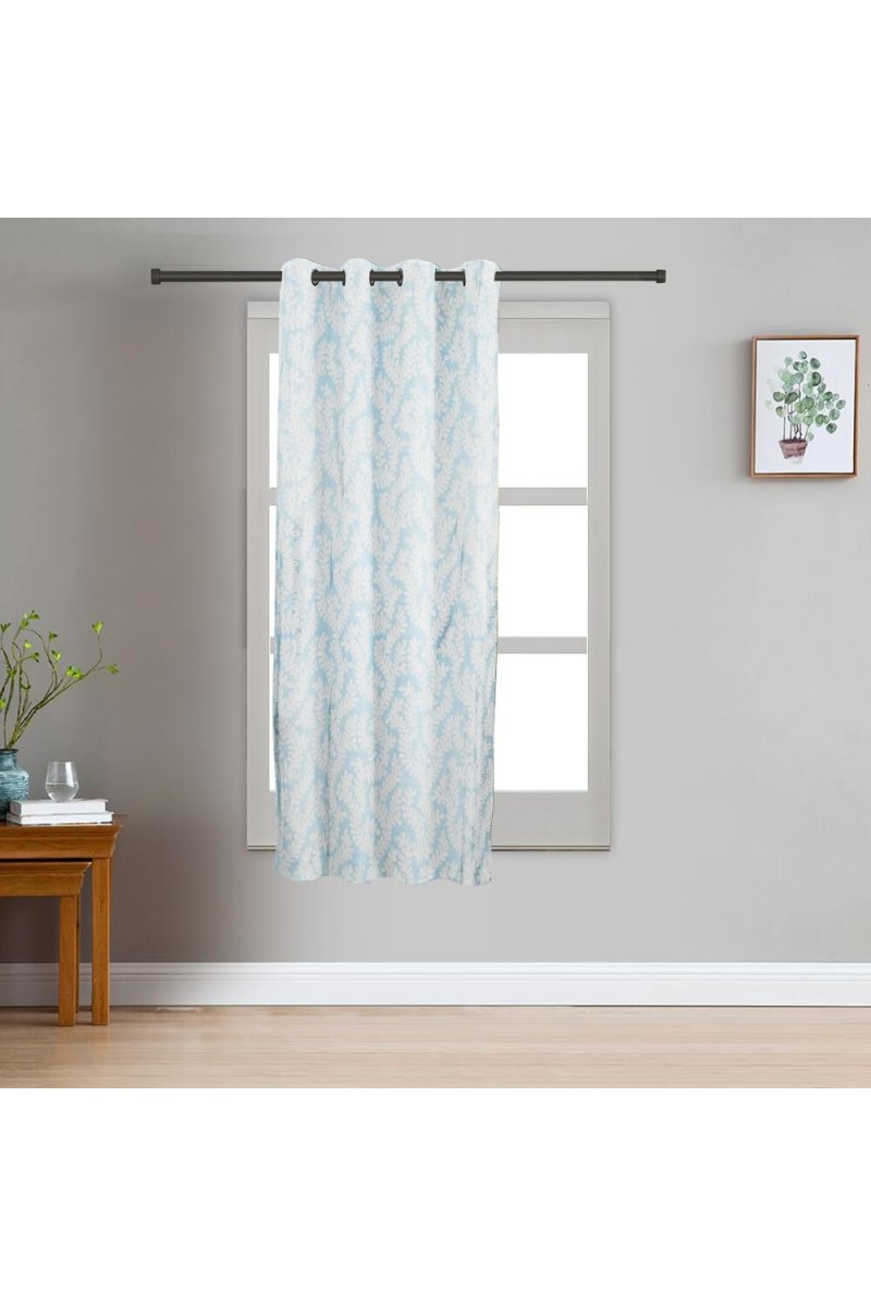Home Beautiful                         5ft. Dark Blue Window Curtain