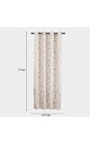 Home Beautiful                         5ft. Soft Beige Printed Eyelet Curtains
