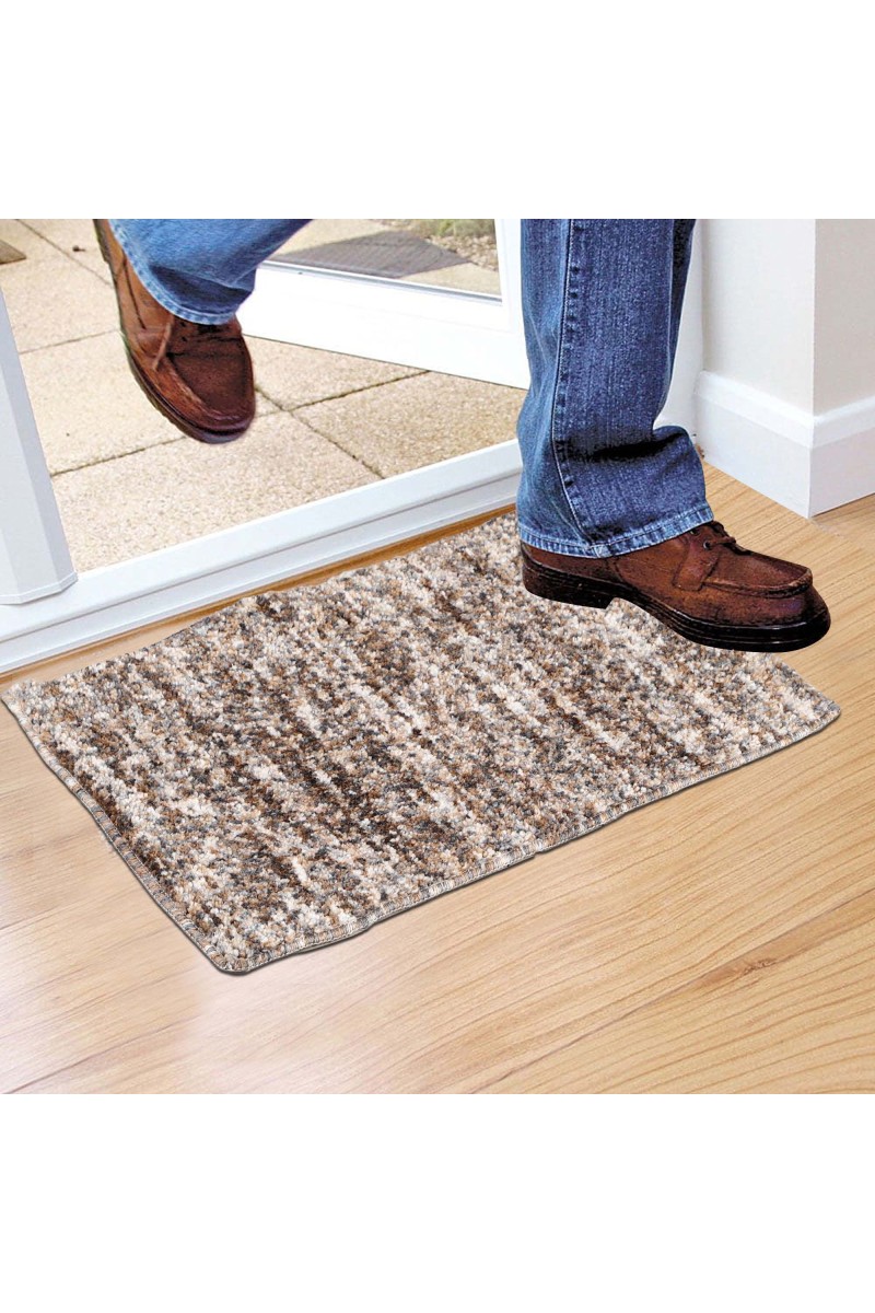 Home Beautiful                         Anti-Skid Brown Polyester Door Mat