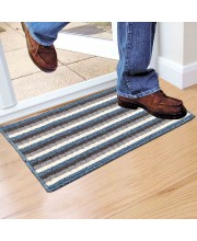 Home Beautiful                         Anti-Skid Blue Polyester Door Mat