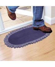 Home Beautiful                         Blue Polyester Door Mat