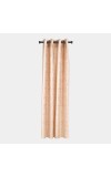 Home Beautiful                         5ft. Soft Beige Printed Eyelet Window Curtains