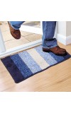 Home Beautiful                         Anti-Skid Blue Polyester Door Mat