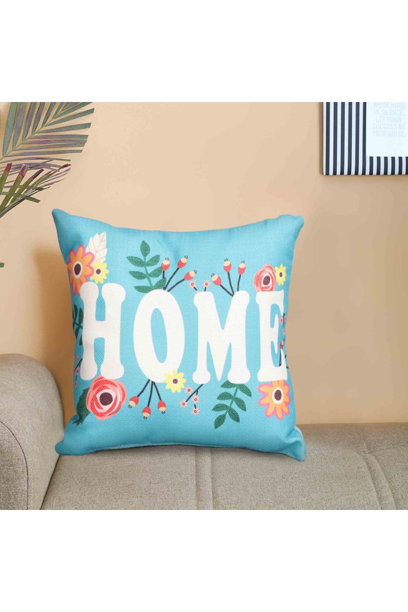 Home Beautiful                         Aqua Microfiber Cushion