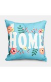 Home Beautiful                         Aqua Microfiber Cushion