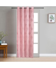 Home Beautiful                         9ft. Pink Microfiber Long Door Curtain