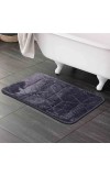 Home Beautiful                         Dark Blue Microfiber Bath Mat