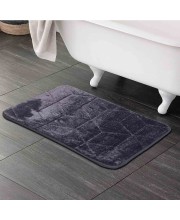 Home Beautiful                         Dark Blue Microfiber Bath Mat