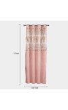 Home Beautiful                         5ft. Soft Dusty Rose Pink Jacquard Eyelet Curtains