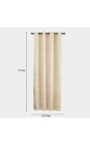Home Beautiful                         5ft. Beige Printed Eyelet Curtains