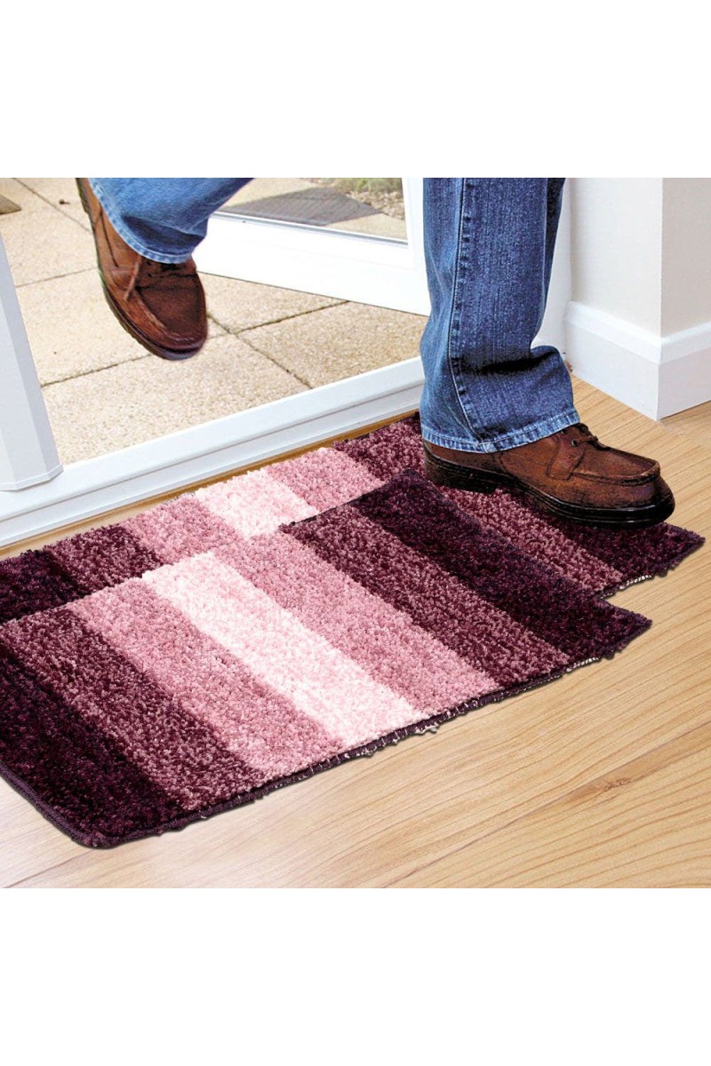 Home Beautiful                         Anti-Skid Purple Polyester Door Mat