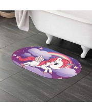 Home Beautiful                         Anti-Skid Polyurethanerple Polyester Bath Mat