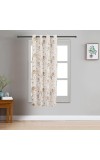 Home Beautiful                         5ft. Beige Printed Eyelet Curtains