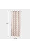 Home Beautiful                         5ft. Beige Printed Eyelet Curtains