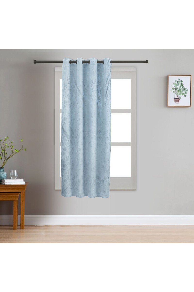 Home Beautiful                         5ft. Light Blue Window Curtain