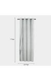 Home Beautiful                         7ft. Light Grey Microfiber Door Curtain
