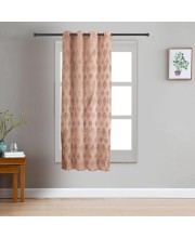 Home Beautiful                         5ft. Rich Copper Brown Embossed Eyelet Curtains
