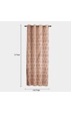 Home Beautiful                         5ft. Rich Copper Brown Embossed Eyelet Curtains