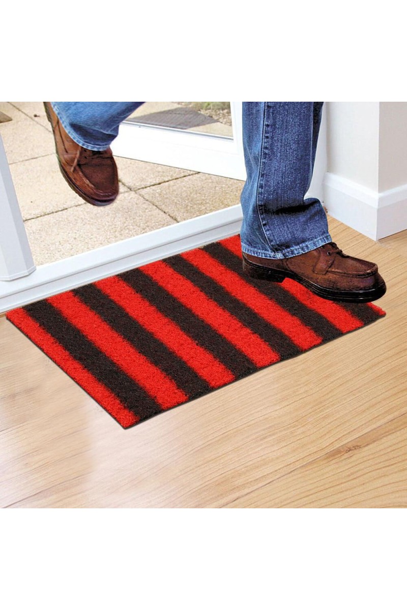 Home Beautiful                         Anti-Skid Red Polypropylene Door Mat