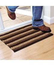 Home Beautiful                         Brown Polyester Cotton Door Mat