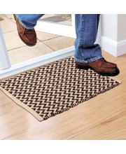 Home Beautiful                         Anti-Skid Beige Polyester Cotton Door Mat