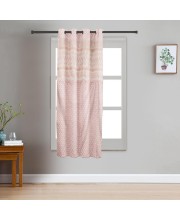 Home Beautiful                         5ft. Soft Dusty Pink Jacquard Eyelet Window Curtains