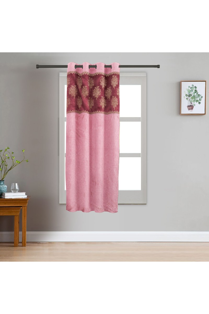 Home Beautiful                         5 ft. Pink Polyester Curtain