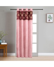 Home Beautiful                         7 ft. Pink Polyester Curtain