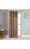 Home Beautiful                         7 ft. Brown Polyester Curtain
