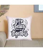 Home Beautiful                         White Polyester Cushion