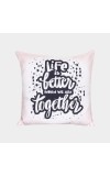 Home Beautiful                         White Polyester Cushion