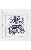 Home Beautiful                         White Polyester Cushion