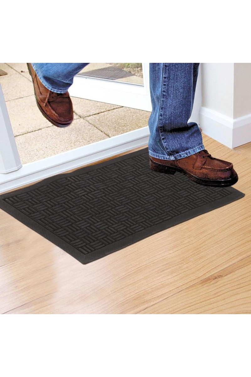 Home Beautiful                         Anti-Skid Black Rubber Door Mat