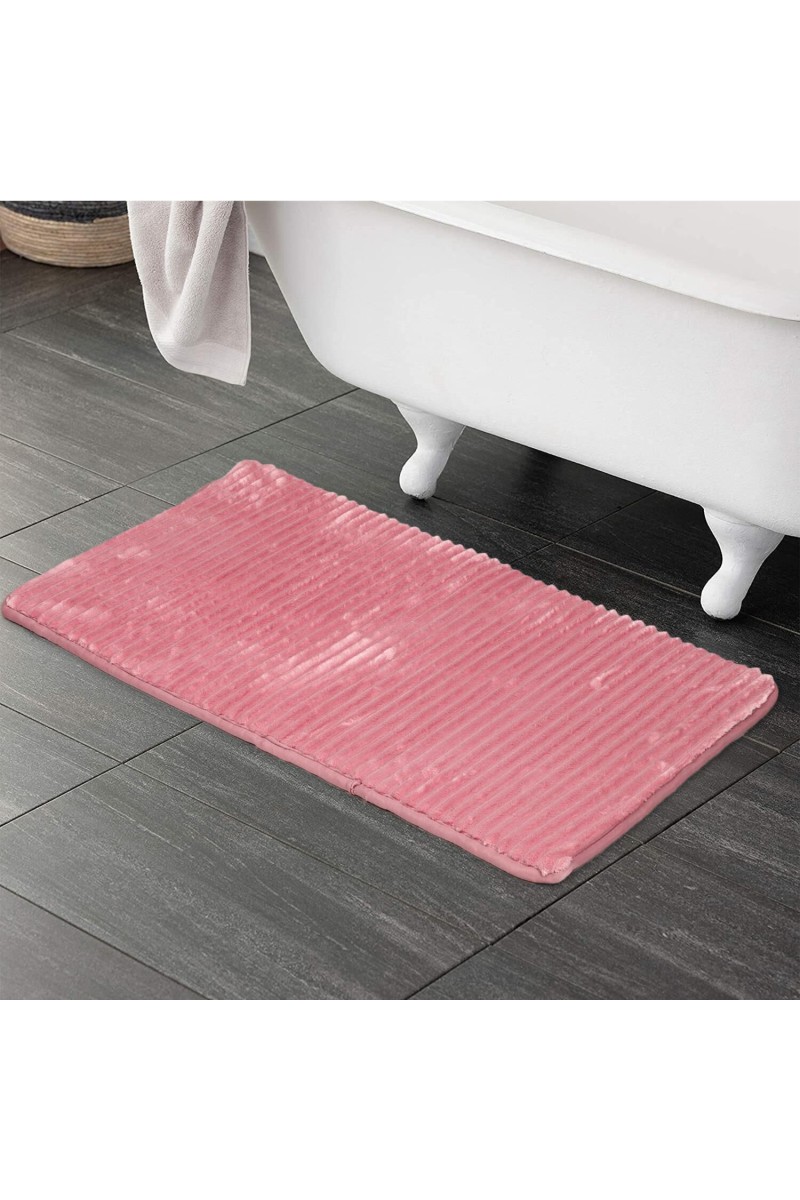 Home Beautiful                         Anti-Skid Silver Polyester Bath Mat