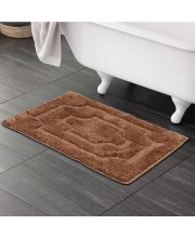 Home Beautiful                         Anti-Skid Brown Polyester Bath Mat
