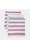 Home Beautiful                         240 GSM Purple | Green Microfiber Face Towel