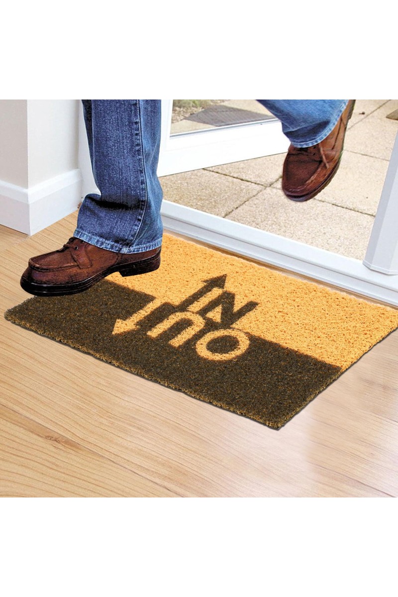 Home Beautiful                         Anti-Skid Beige Polypropylene Door Mat
