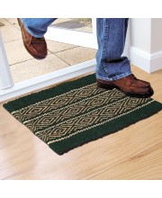 Home Beautiful                         Green Polyester Cotton Door Mat